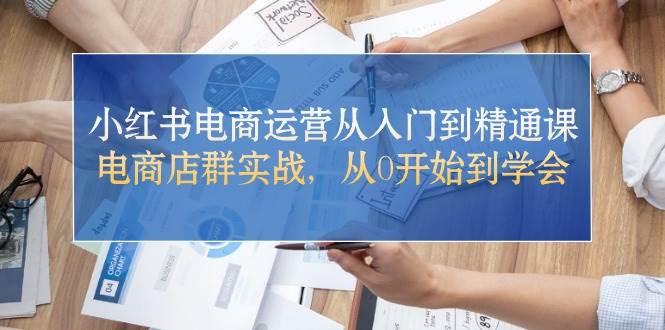 小红书电商运营从入门到精通课，电商店群实战，从0开始到学会-小白搞钱