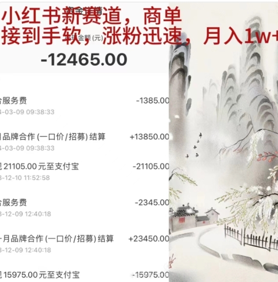 小红书新赛道，商单接到手软，涨粉迅速，一个月1w+-小白搞钱