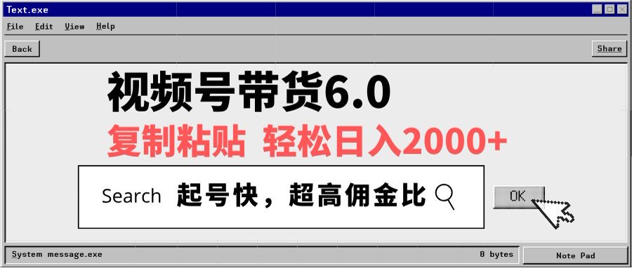 视频号带货6.0玩法，短视频打爆直播间纯自然流，不付费，条条作品上热门，爆率100%，新手小白轻松日入2000+保姆级教程-小白搞钱