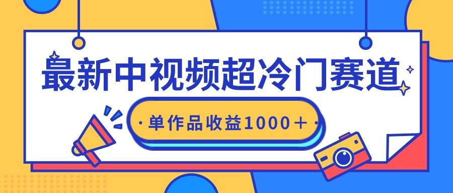 最新中视频超冷门赛道，轻松过原创，单条视频收益1000＋-小白搞钱