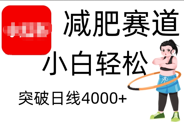 小红书减肥赛道，小白轻松日利润4000+-小白搞钱