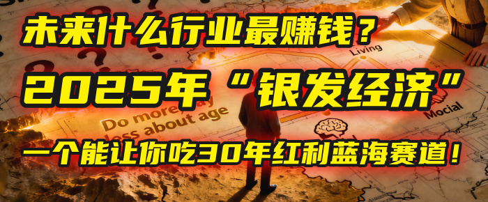 未来什么行业最赚钱？马哥揭秘2025年“银发经济”：一个能让你吃30年红利的蓝海赛道！-小白搞钱