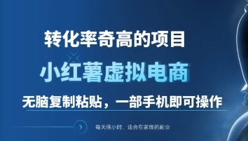 一单49.9，转化率奇高的项目，冷门暴利的小红书虚拟电商-小白搞钱