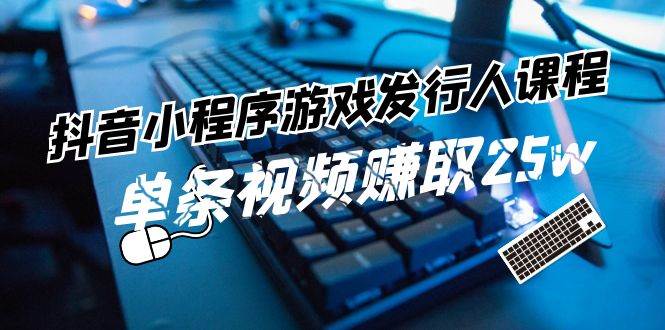 抖音小程序-游戏发行人课程：带你玩转游戏任务变现，单条视频赚取25w-小白搞钱