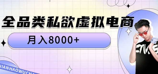 全品类私域虚拟电商，月入8000+-小白搞钱
