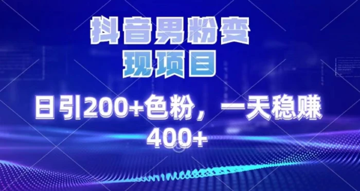 2025最新男粉项目 日引200 轻松月入2w+-小白搞钱