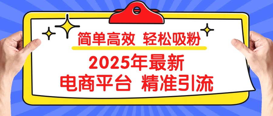 2025年最新电商平台精准引流 简单高效 轻松吸粉-小白搞钱