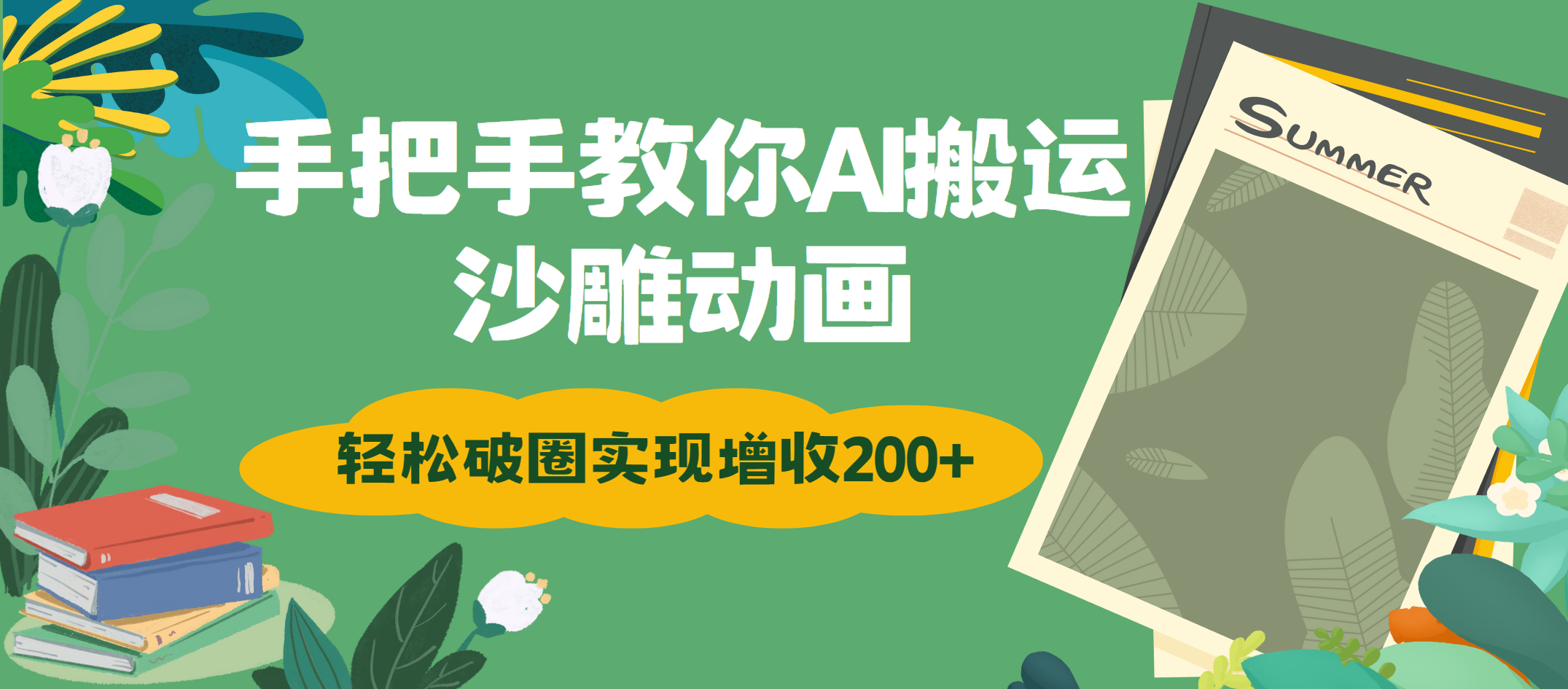 手把手教你用AI搬运沙雕动画轻松破圈实现增收200+-小白搞钱