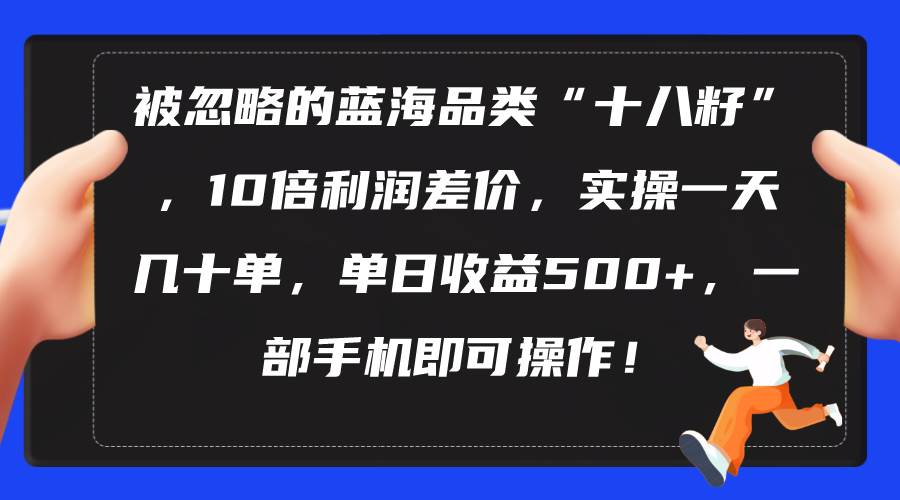 被忽略的蓝海品类“十八籽”，10倍利润差价，实操一天几十单 单日收益500+-小白搞钱