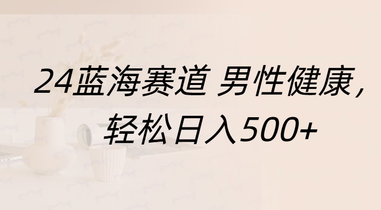 蓝海赛道 男性健康，轻松日入500+-小白搞钱