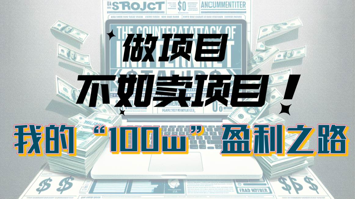 为什么做项目不如卖项目？我的100W+盈利之路-小白搞钱
