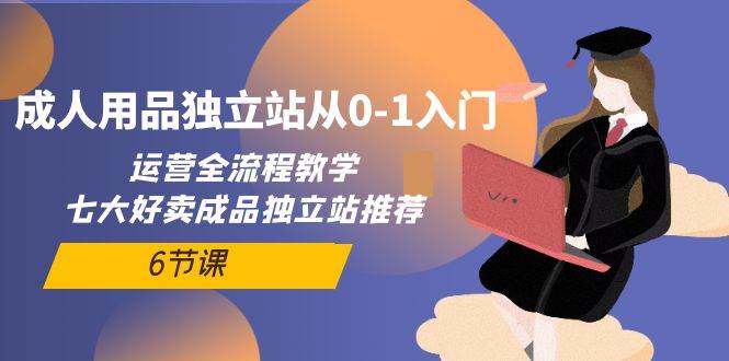 成人用品独立站从0-1入门，运营全流程教学，七大好卖成品独立站推荐-6节课-小白搞钱