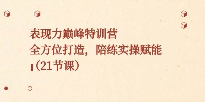表现力巅峰特训营，全方位打造，陪练实操赋能（21节课）-小白搞钱