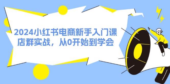 2024小红书电商新手入门课，店群实战，从0开始到学会（31节）-小白搞钱