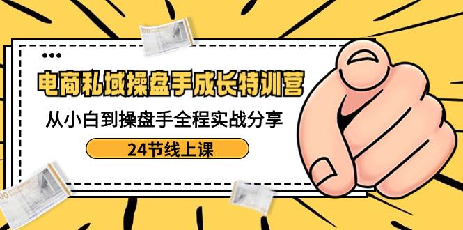 电商私域-操盘手成长特训营：从小白到操盘手全程实战分享-24节线上课-小白搞钱