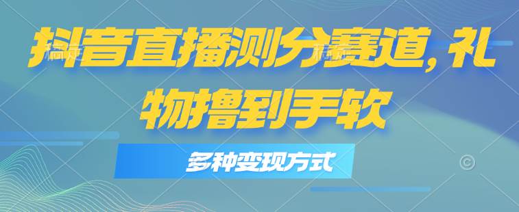抖音直播测分赛道，多种变现方式，轻松日入1000+-小白搞钱