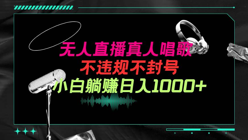 抖音24小时无人直播音乐，不违规，不封号纯撸音浪，小白实操当天日入1000+-小白搞钱