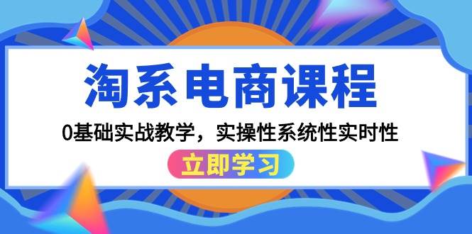 淘系电商课程，0基础实战教学，实操性系统性实时性（15节课）-小白搞钱