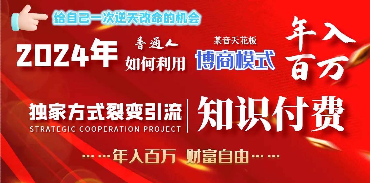 2024年普通人如何利用博商模式做翻身项目年入百万，财富自由-小白搞钱