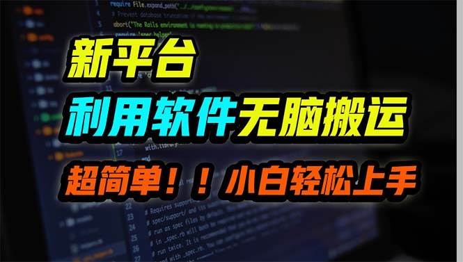 新平台用软件无脑搬运，月赚10000+，小白也能轻松上手-小白搞钱