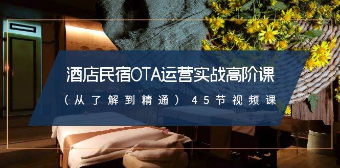 酒店民宿-OTA运营实战高阶课（从了解到精通）45节视频课-小白搞钱