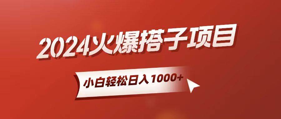 小白轻松上手，日入1000+，搭子项目-小白搞钱