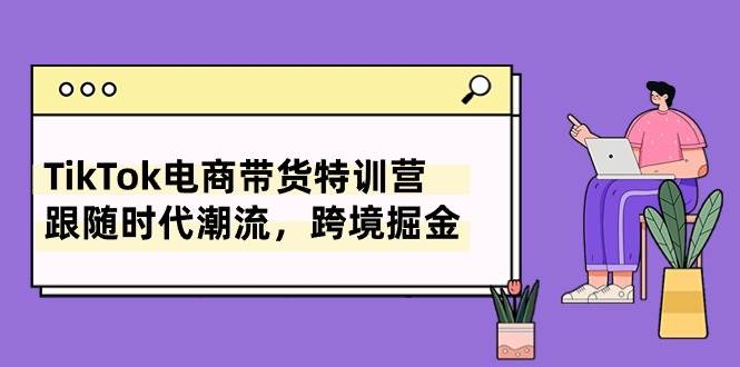 TikTok电商带货特训营，跟随时代潮流，跨境掘金（8节课）-小白搞钱