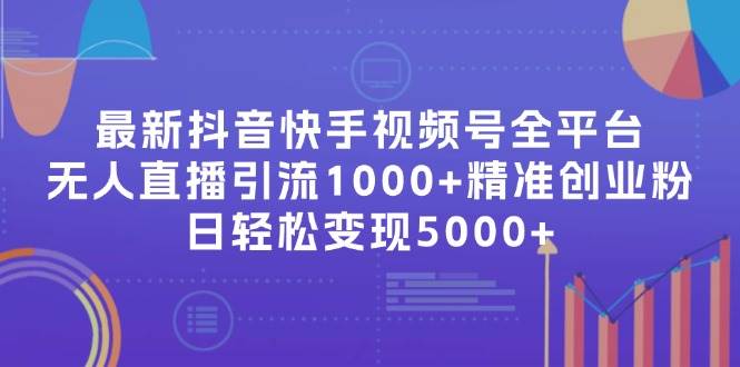 最新抖音快手视频号全平台无人直播引流1000+精准创业粉，日轻松变现5000+-小白搞钱