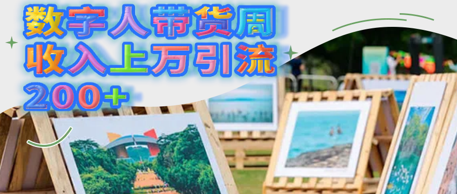 数字人带货周收入上万引流200+-小白搞钱