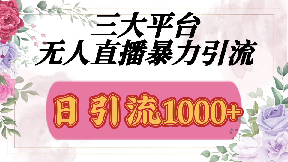 抖音，快手，视频号全平台通用，无人直播引流法，利用图片,模板,整套话术挂机全天支持矩阵操作，无限设备多开，超暴力引流，1000+高质量精准创业粉-小白搞钱