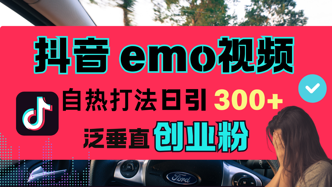 抖音“EMO视频”自热流打法，日引300+泛垂直创业粉-小白搞钱