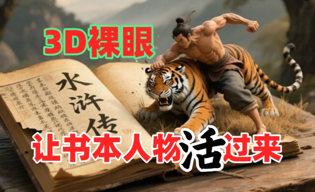 书本人物裸眼3D视频，一条视频收益过千，保姆级教程-小白搞钱