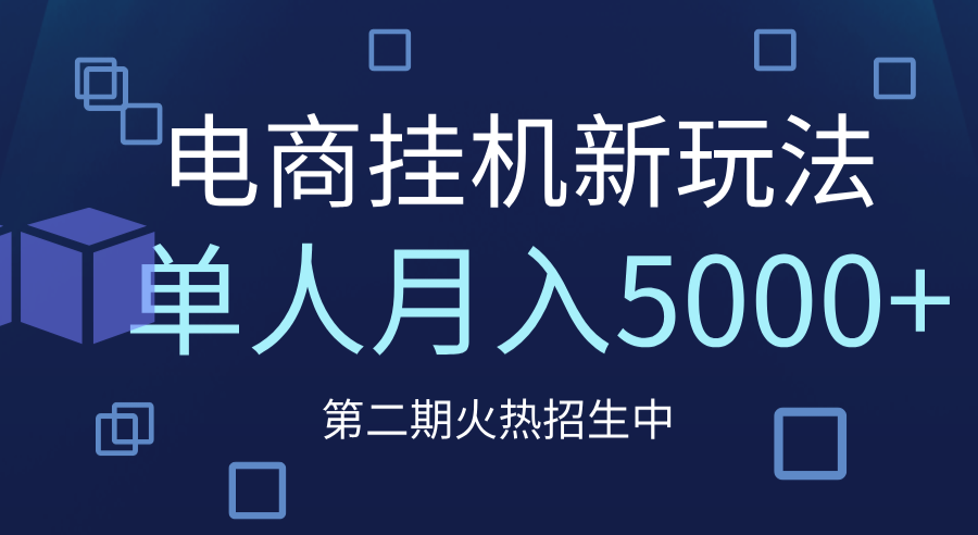 电商平台挂机新玩法,单人月入5000+攻略-小白搞钱