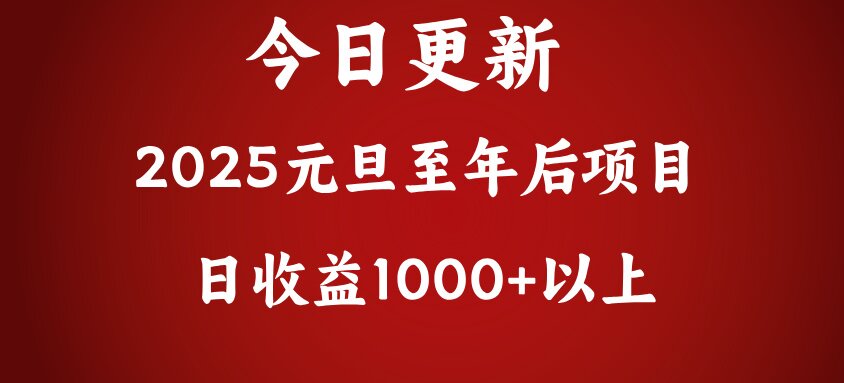 翻身项目，日收益1000+以上-小白搞钱