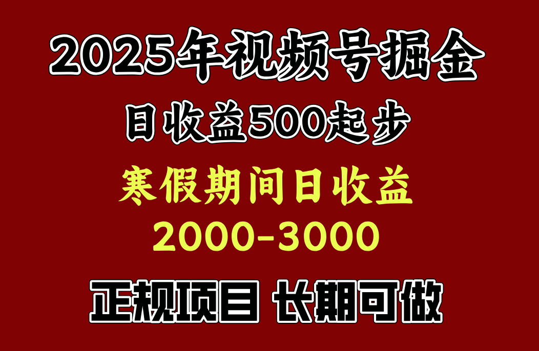 寒假期间一天收益2000+，小白一天就能上手-小白搞钱