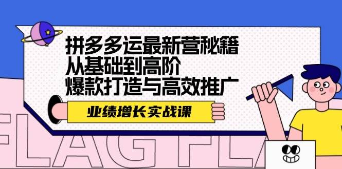 拼多多运最新营秘籍：业绩 增长实战课，从基础到高阶，爆款打造与高效推广-小白搞钱