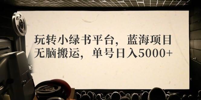 玩转小绿书平台，蓝海项目，无脑搬运，单号日入5000+-小白搞钱