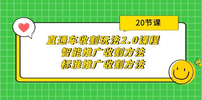 直通车收割玩法2.0课程：智能推广收割方法+标准推广收割方法（20节课）-小白搞钱