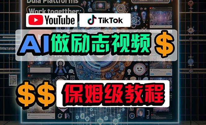 利用AI制作励志视频，在YouTube和TikTok赚钱，小白可做（附工具）-小白搞钱