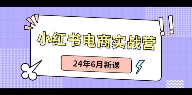 小红书电商实战营：小红书笔记带货和无人直播，24年6月新课-小白搞钱