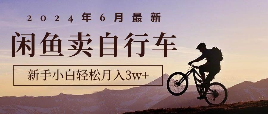 2024年6月最新闲鱼卖自行车，新手小白轻松月入3w+项目-小白搞钱