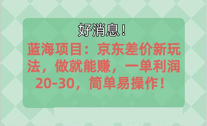 越早知道越能赚到钱的蓝海项目：京东大平台操作，一单利润20-30，简单…-小白搞钱