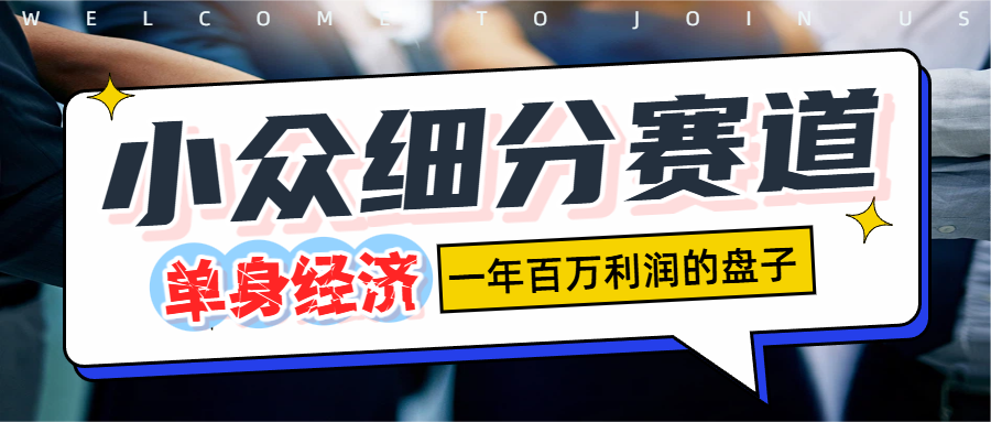 单身经济赛道，一天1000+-小白搞钱